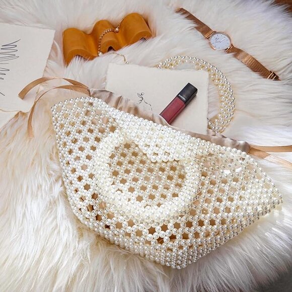 Neiman Marcus White Pearl Clutch Purse - Picture 6 of 6